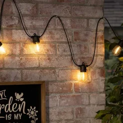Kirklands Home Outdoor Lighting|Black Strand Remote Controlled String Lights