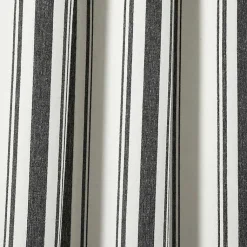 Kirklands Home Curtains & Drapes|Stripe Farmhouse Curtain Panel Set, 95 in. Black