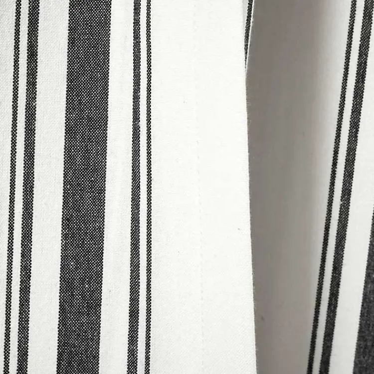 Kirklands Home Curtains & Drapes|Stripe Farmhouse Curtain Panel Set, 95 in. Black