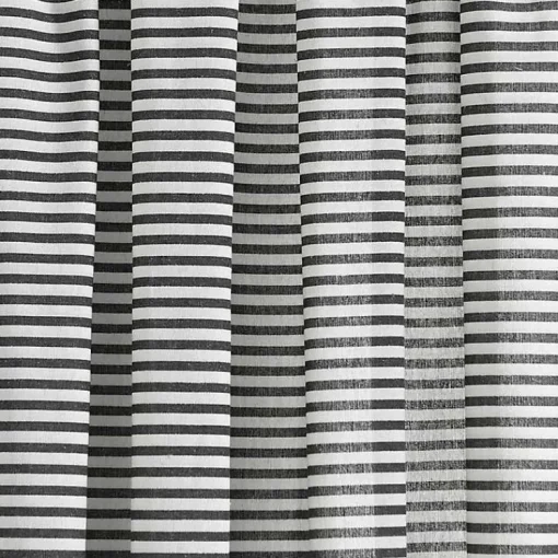 Kirklands Home Curtains & Drapes|Black Striped Tassel Curtain Panel Set, 84 in.