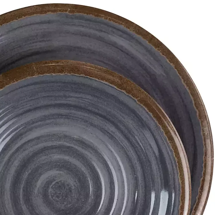 Kirklands Home Dinnerware|Black Swirl Melamine 12-pc. Dinnerware Set