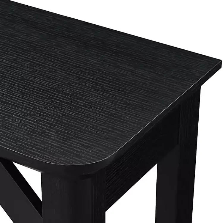 Kirklands Home Console Tables|Tapered Legs Rustic Console Table Black