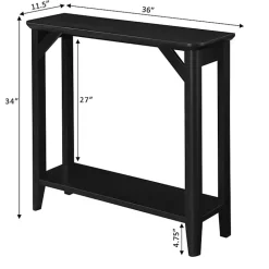 Kirklands Home Console Tables|Tapered Legs Rustic Console Table Black
