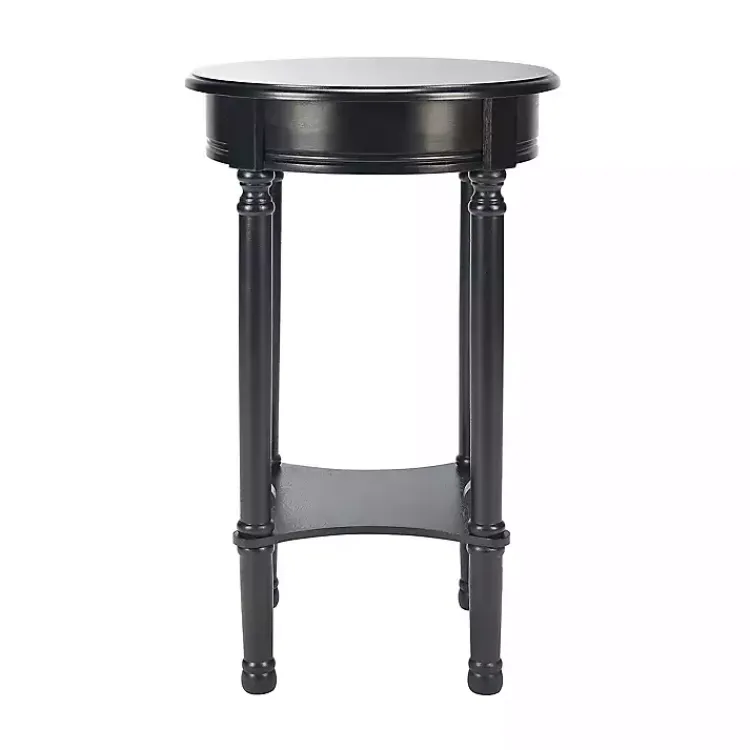 Kirklands Home Accent & End Tables|Tegan Round Accent Table Black