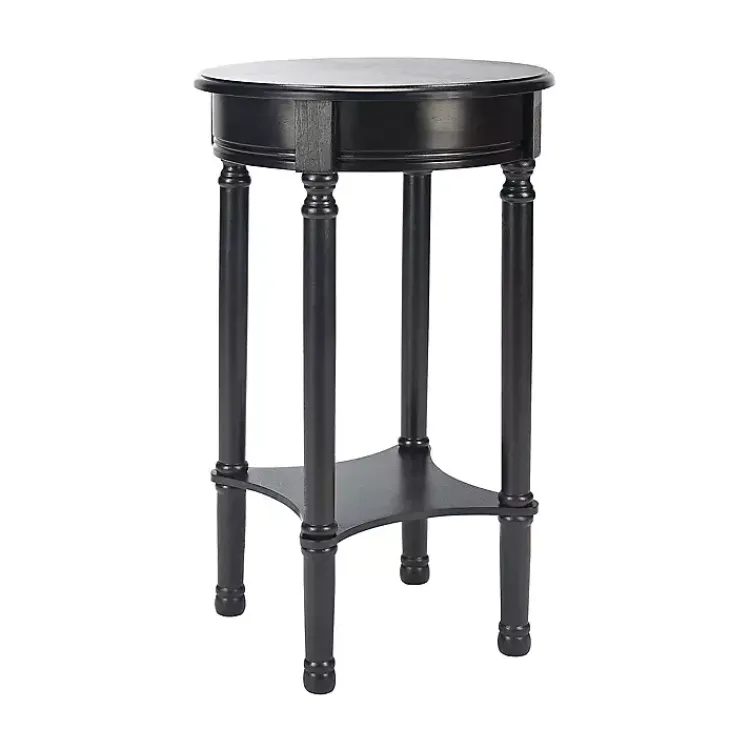 Kirklands Home Accent & End Tables|Tegan Round Accent Table Black