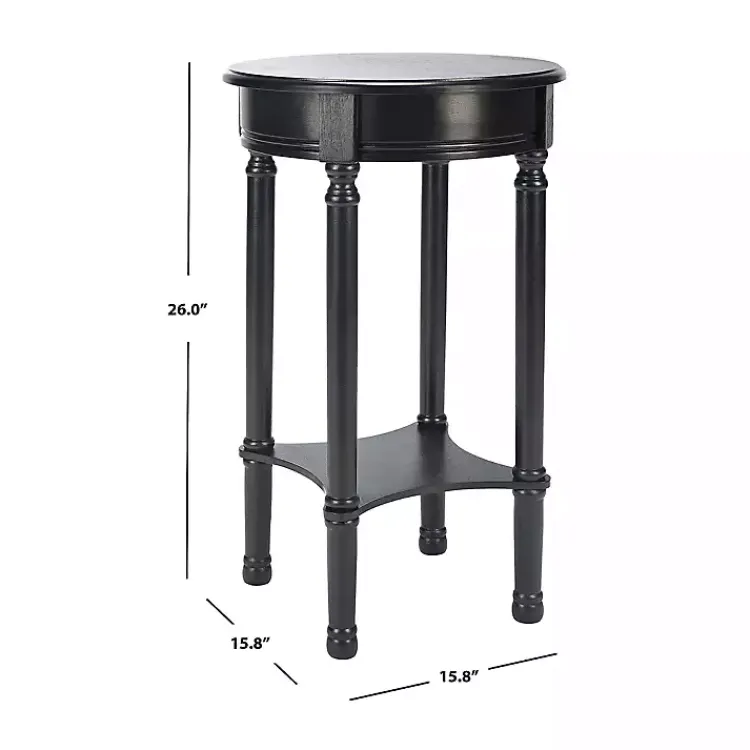 Kirklands Home Accent & End Tables|Tegan Round Accent Table Black