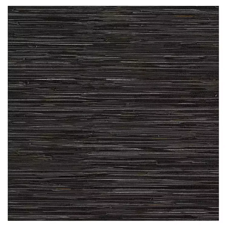 Kirklands Home Wall Murals & Wallpaper|Textured Grassweave Peel & Stick Wallpaper Black