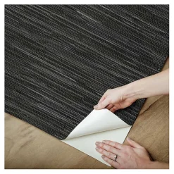 Kirklands Home Wall Murals & Wallpaper|Textured Grassweave Peel & Stick Wallpaper Black