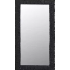 Kirklands Home Decorative Mirrors|Textured Zoelle Wall Mirror Black