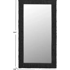 Kirklands Home Decorative Mirrors|Textured Zoelle Wall Mirror Black