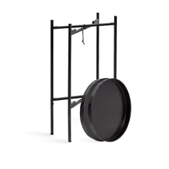 Kirklands Home Accent & End Tables|2-Tier Foldable Cienna Accent Table Black