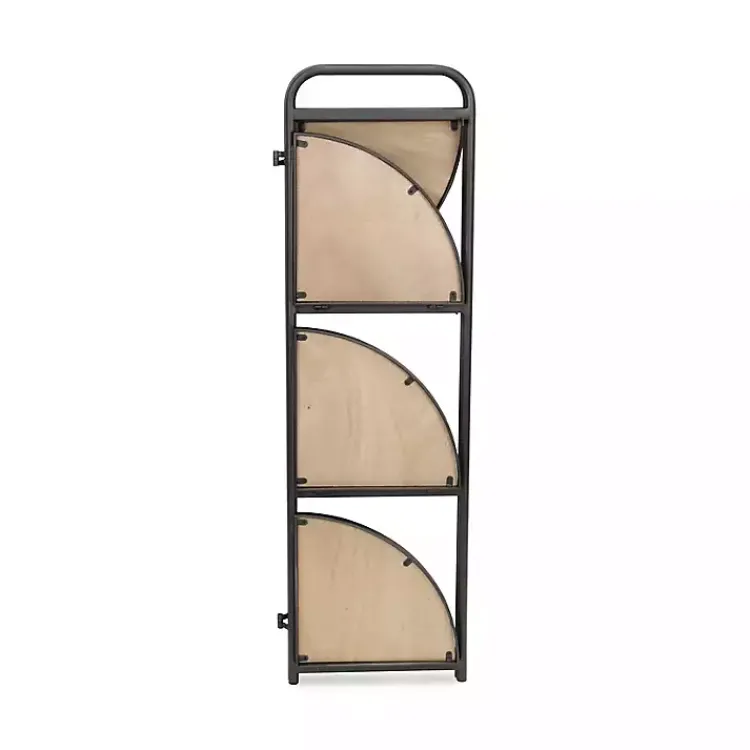 Kirklands Home Bookshelves|Black 4-Tier Foldable Corner Shelf