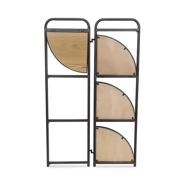 Kirklands Home Bookshelves|Black 4-Tier Foldable Corner Shelf