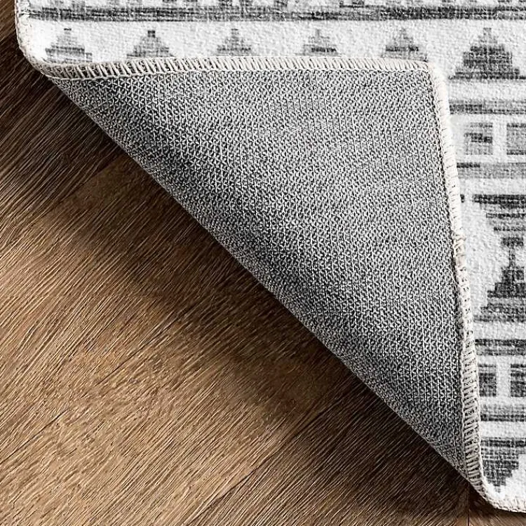 Kirklands Home Area Rugs|Black Tribal Geometric Washable Area Rug, 8x10