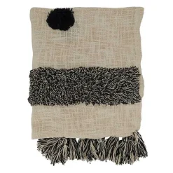 Online Black Tufted Dot Throw Blanket Blankets & Throws