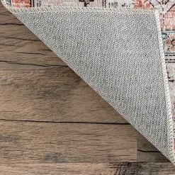 Kirklands Home Area Rugs|Black Vintage Motif Washable Area Rug, 8x10