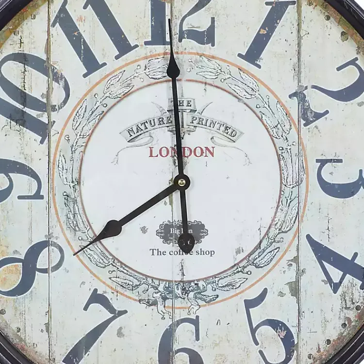 Kirklands Home Clocks|Black Vintage Pocket Watch Wall Clock