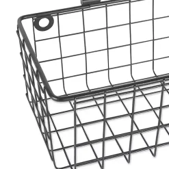 Kirklands Home Wall Storage|Black Wall Hanging Wire Baskets, Set of 2