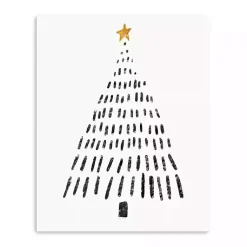 Online Black Watercolor Christmas Tree Canvas Art Print Christmas Art & Wall Decor