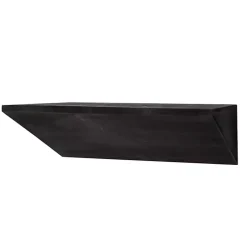 Kirklands Home Shelves|Black Wedge Wood Small Floating Shelf