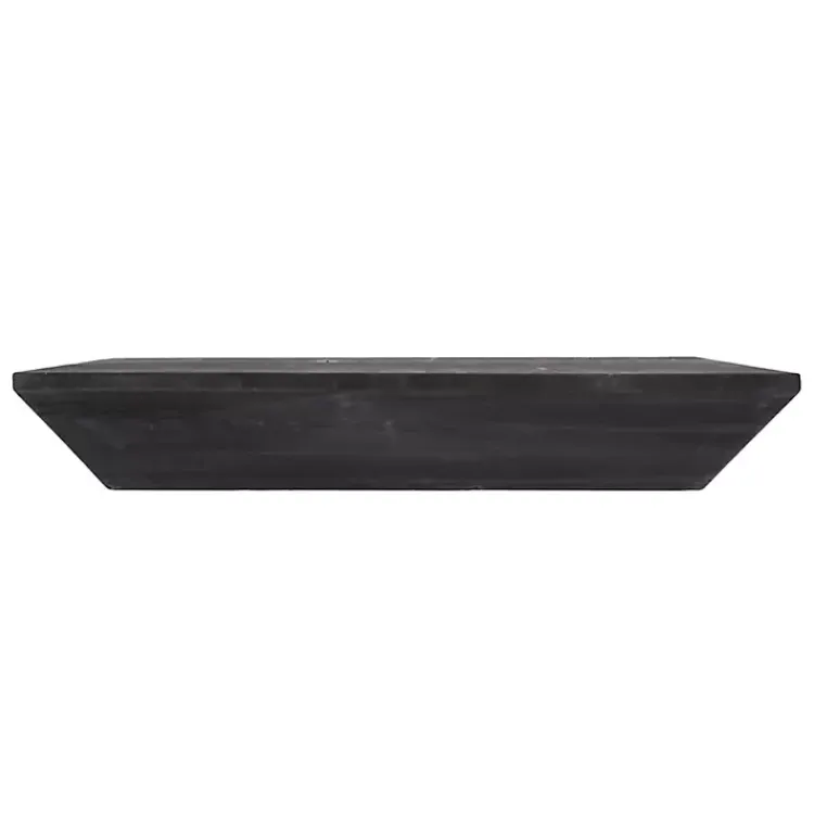Kirklands Home Shelves|Black Wedge Wood Small Floating Shelf
