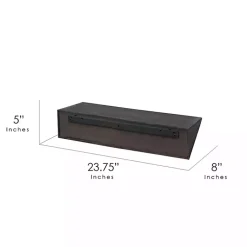 Kirklands Home Shelves|Black Wedge Wood Small Floating Shelf