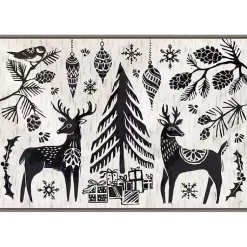 Best White Winter Reindeer Framed Art Print Christmas Art & Wall Decor