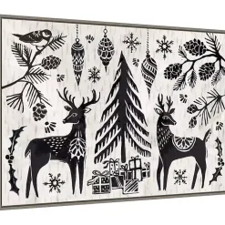 Best White Winter Reindeer Framed Art Print Christmas Art & Wall Decor