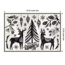 Best White Winter Reindeer Framed Art Print Christmas Art & Wall Decor