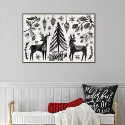 Best White Winter Reindeer Framed Art Print Christmas Art & Wall Decor