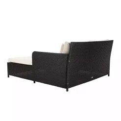 Kirklands Home Outdoor Seating|Black Wicker Outdoor Daybed