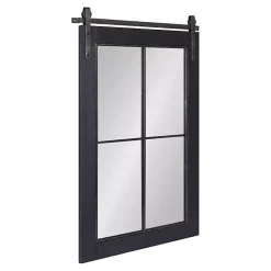 Kirklands Home Decorative Mirrors|Windowpane Kates Mirror, 23x36 in. Black