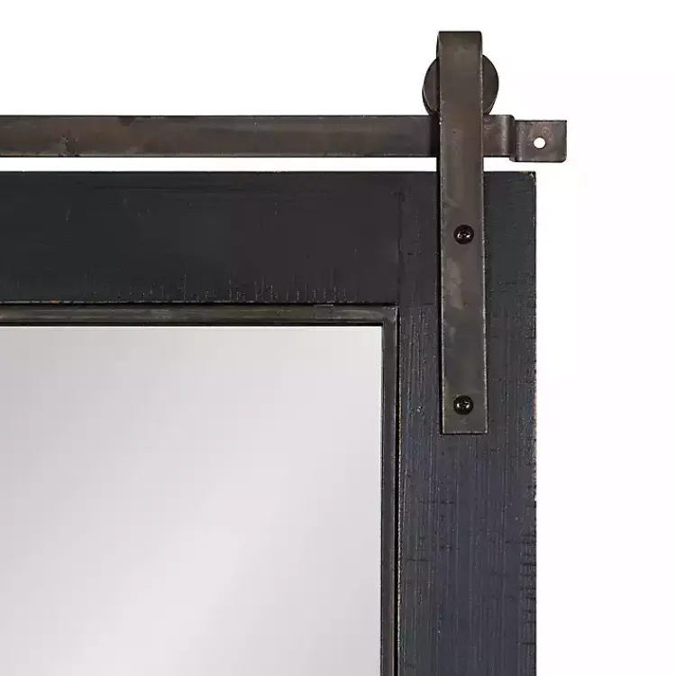 Kirklands Home Decorative Mirrors|Windowpane Kates Mirror, 23x36 in. Black