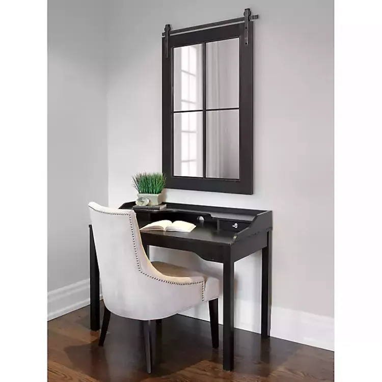 Kirklands Home Decorative Mirrors|Windowpane Kates Mirror, 23x36 in. Black