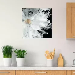 Kirklands Home Canvas Art|Black Wispy Peony Canvas Art Print