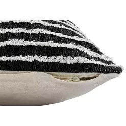 Clearance Black Wispy Ways Tufted Stripe Lumbar Pillow Pillows