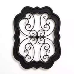 Kirklands Home Wall Plaques|Wood and Metal Decorative Wall Plaque Black
