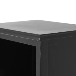 Kirklands Home Bookshelves|Wood and Rattan 3-Tier Bookcase Black