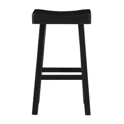 Kirklands Home Bar Stools & Counter Height Stools|Wood Bar Stools, Set of 2 Black