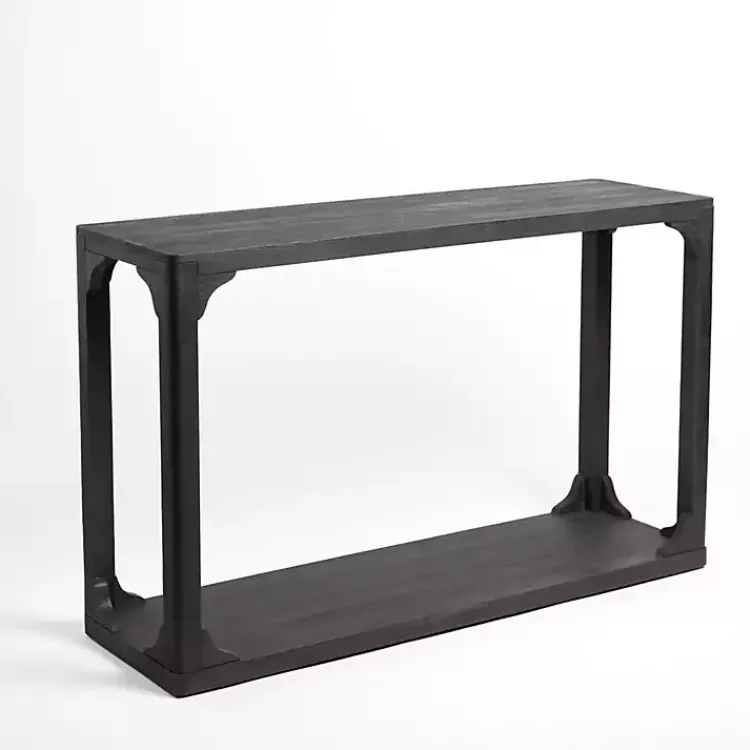 Kirklands Home Entryway Furniture|Wood Basni Console Table Black