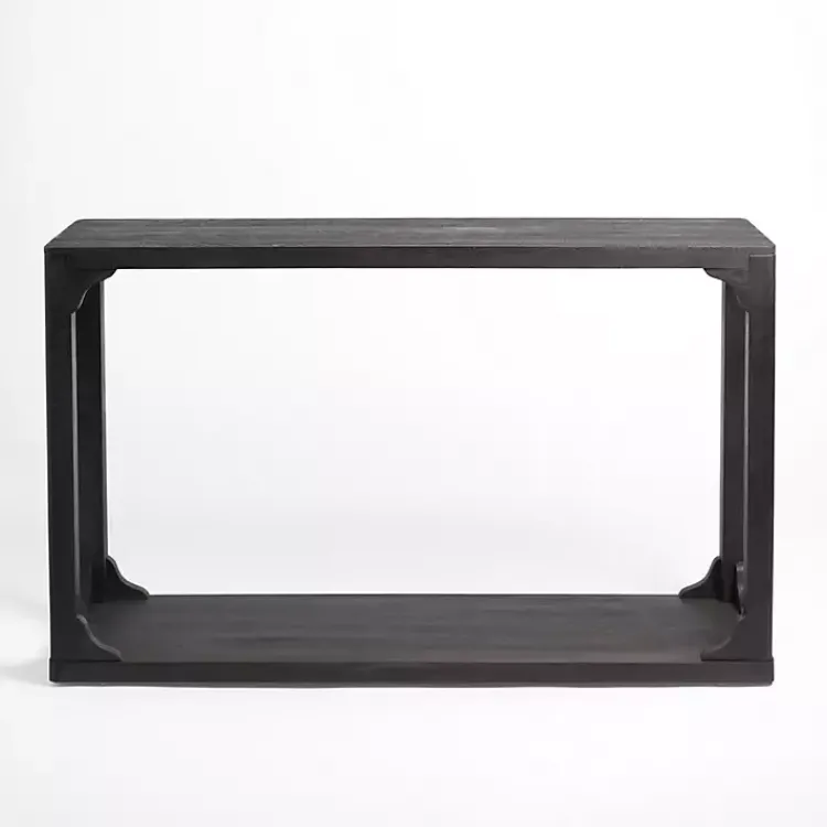 Kirklands Home Entryway Furniture|Wood Basni Console Table Black