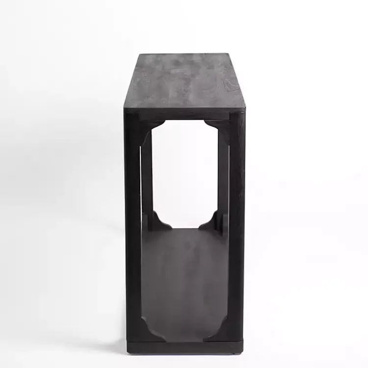 Kirklands Home Entryway Furniture|Wood Basni Console Table Black