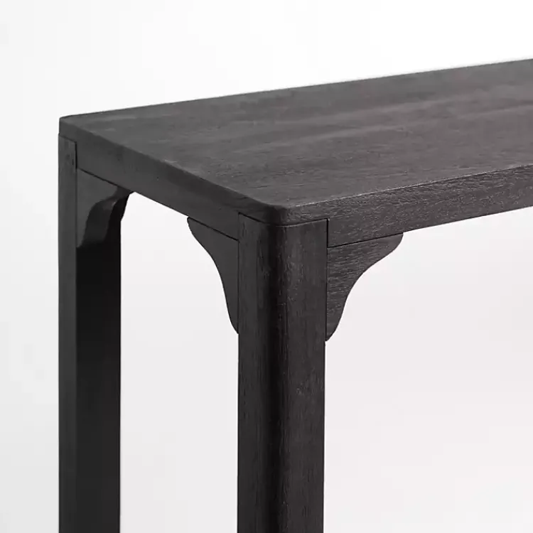 Kirklands Home Entryway Furniture|Wood Basni Console Table Black