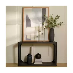Kirklands Home Entryway Furniture|Wood Basni Console Table Black