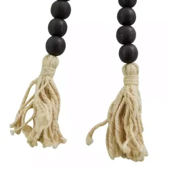 Wood Beaded Tassel Garland Decorative Accents