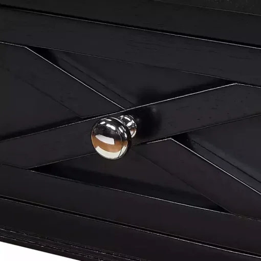 Kirklands Home Accent & End Tables|Wood Charging Traditional Accent Table Black