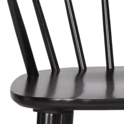 Kirklands Home Dining Chairs|Wood Curved Spindle Dining Chairs, Set of 2 Black