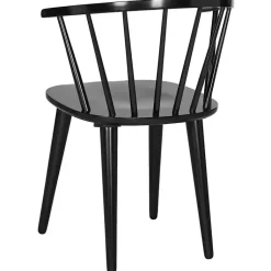 Kirklands Home Dining Chairs|Wood Curved Spindle Dining Chairs, Set of 2 Black