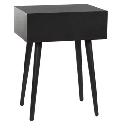 Kirklands Home Accent & End Tables|Wood 1-Drawer Arthur Accent Table Black