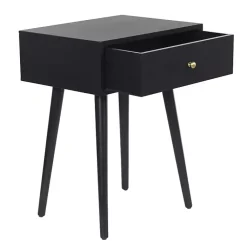 Kirklands Home Accent & End Tables|Wood 1-Drawer Arthur Accent Table Black